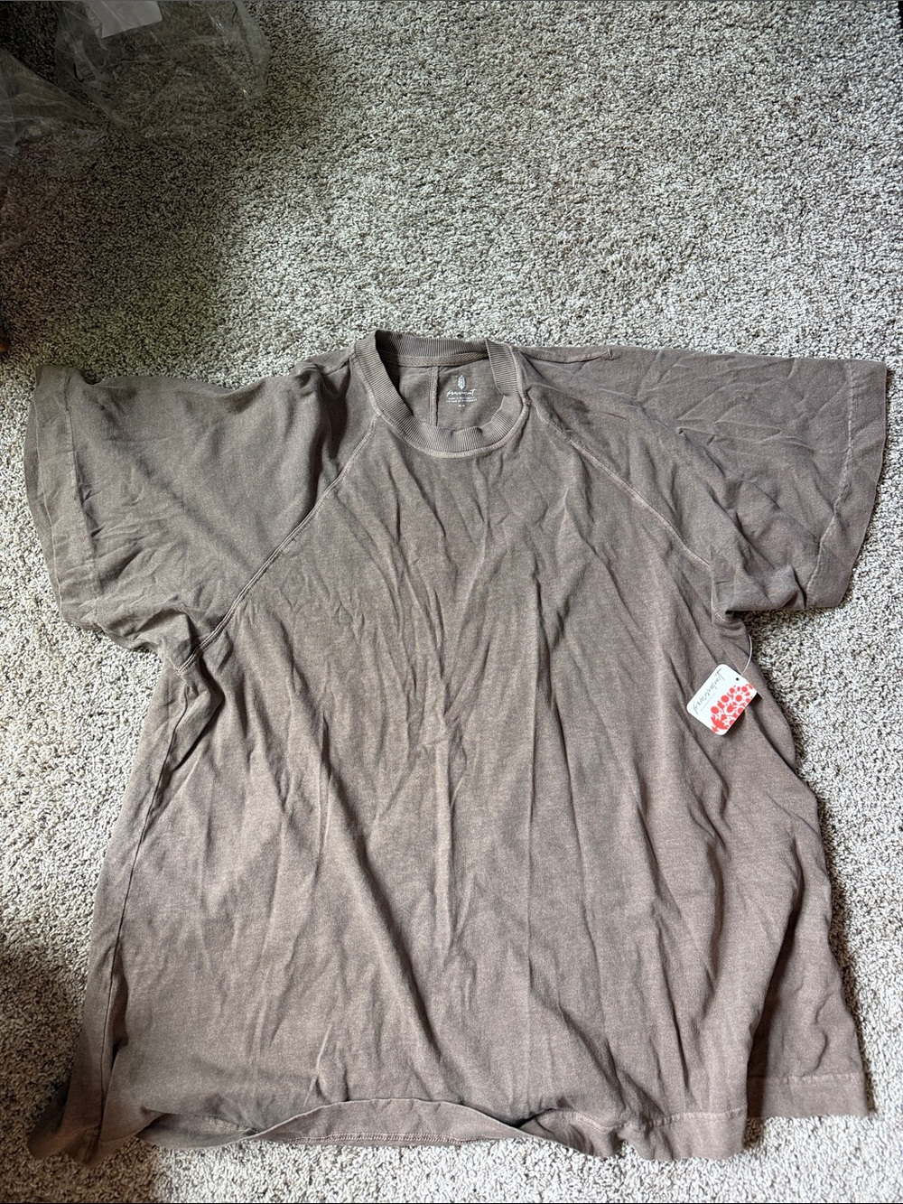 Free People Men's Short Sleeve Crewneck Tee - Brown